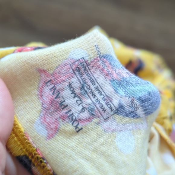 Vibrant Yellow Kids' Cartoon Print Onesie - Picture 2 of 2